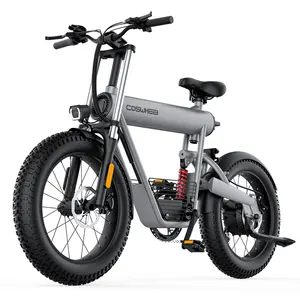 Regno Unito UE magazzino COSWHEEL T20 1000W 20x4 pollici grasso bici 7 marce a doppia sospensione elettrica Mountain Bike da strada e-Bike