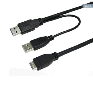 สายเคเบิลข้อมูล USB 3.0 หัวคู่ USB เป็นไมโครบี 0.5 ม. สำหรับกล่องใส่ฮาร์ดดิสก์ - Product Image 3