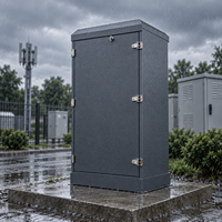 Armoire réseau extérieure sur pied en acier, rack de serveur 20U, taille personnalisée en stock avec 6 ventilateurs de refroidissement