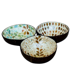 Tazón de coco con incrustaciones de perlas naturales de Vietnam personalizado de alta calidad desechable para regalo al por mayor para seres queridos - Product Image 6