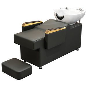 Silla de Champú Moderna, Simple y Cómoda con Lavabo de Cerámica, Duradera y Ecológica, para Salón de Belleza, Barbería y SPA - Product Image 1