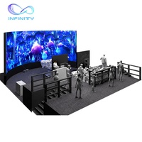 Cine 3D sin Gafas para Parques Temáticos, Riel con Ruedas, Pantalla Arqueada, Cine Orbital 3D 7D Inmersivo con Visión a Simple Vista