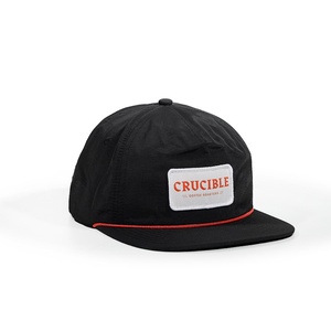 Casquettes Snapback à 5 panneaux à visière plate avec logo personnalisé OEM, sport, golf, avec broderie en nylon, cordons, gorras, chapeaux - Product Image 4