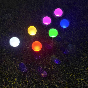 Outdoor Waterproof IP65 <b>LED</b> Spherical Garden Decorative Landscape Light Colorful Reed Solar Plug-In Lawn Light Nj001 <b>Ball</b> Solar - Product Image 3