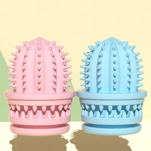 New Eco-Friendly Dog Chew Toy Durable Teeth Cleaning Cactus Shape Toothbrush Natural Rubber Food Grade <b>Squeaky</b> Christmas Gift - Product Image 5