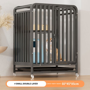 Jaula Metálica Grande Personalizada para Gatos, con Doble Puerta, de Hierro, con Bandeja de Plástico, Corral Resistente para Gatos y Perros Pequeños - Product Image 2