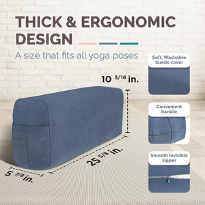 Coussin de <span class=keywords><strong>traversin</strong></span> de yoga personnalisé coussin de <span class=keywords><strong>couette</strong></span> rond housse de chanvre <span class=keywords><strong>traversin</strong></span> de yoga lavable en coton biologique ensemble de sarrasin - Product Image 2