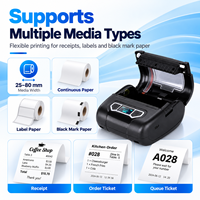 XP-P301A Printer Thermal Portabel 80mm Bluetooth 203DPI 2550mAh Printer POS Mobile untuk Restoran dan Ritel