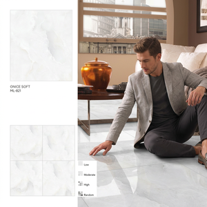 Orient White 800x800mm GVT PGVT Glossy Porcelain Tiles White Marble Pattern Flooring - Product Image 5