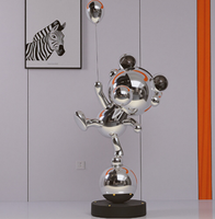 Lampadaire Ours Nordique Moderne Électroplaqué, Grande Sculpture Artistique pour Salon, Décoration Intérieure, Luminaire Statuaire
