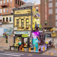 Funwhole Nueva Serie Western: Escena de Calle, Tienda, Taberna Medieval, Modelo de Ensamblaje DIY, Juguete para Niños, Regalo, Sets de Bloques de Construcción