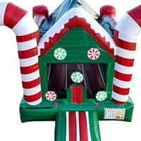Château gonflable commercial en PVC sur le thème du sport, 10x13x14 pieds, pour événements et fêtes d'anniversaire d'enfants