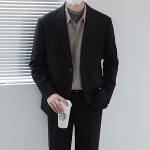 Costume deux pièces décontracté pour homme, style coréen, coupe ajustée, couleur personnalisable, vente en gros - Product Image 3