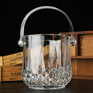 Venta al por mayor 1L PS Cubo de hielo transparente de plástico Champagne Cubo de hielo colorido <span class=keywords><strong>para</strong></span> Bar Cerveza con mango y pinzas de hielo - Product Image 2