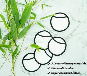 Almohadillas cosméticas de bambú reutilizables de tacto suave-Rondas desmaquillantes de tela lavables de 3,5 pulgadas-Almohadillas exfoliantes y de limpieza facial * - Product Image 3