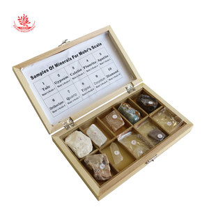 Testeur de dureté Mohs pour minéraux, testeur de dureté pour pierres, instruments de mesure, céramiques, verre, ciment, outils, boîte en bois. - Product Image 1