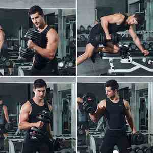 Instring Fitness Gym Equipment 24kg 40kg 55lb Freeweights Lifting Bodybuilding <b>Dumbbell</b> 24kg Adjustable <b>Dumbbell</b> - Product Image 4