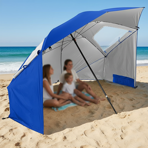 Sommer Großer Europäischer Design-Polyester-Schirm für Draußen mit Individuellem Logo, Siebdruck, Tragbar, Leicht und Multifunktional - Product Image 5