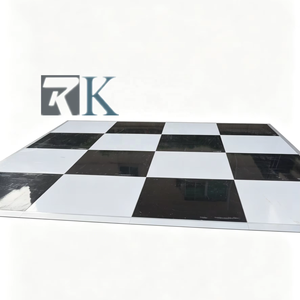 Hot sale Portable Dance Floor Party Wedding Event Flooring with White and Black Panel Aluminum <b>Edging</b> - Product Image 1