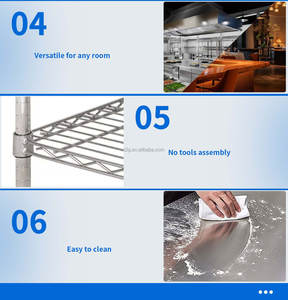 Table de travail d'îlot à 3 niveaux, de qualité alimentaire, robuste, avec revêtement en poudre - Product Image 6