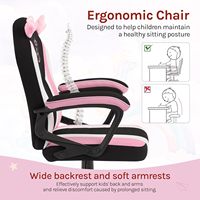 Chaise de jeu ergonomique France Mesh Fabric Surface Unicorn Chise pour enfants, avec dossier et accoudoirs, pour chambre d'enfant