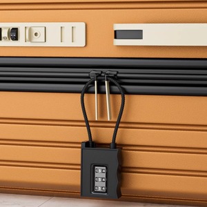 Candado de combinación Zhan Han M-03 negro de 3 dígitos para equipaje, candado de seguridad para viajes con cable - Product Image 1