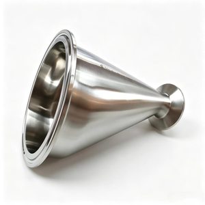 <span class=keywords><strong>KEJ</strong></span> Funnel conique sanitaire en acier inoxydable moulé, raccord de refroidissement à bride pour CVC, réfrigération, alimentation et pharmaceutique - Product Image 3