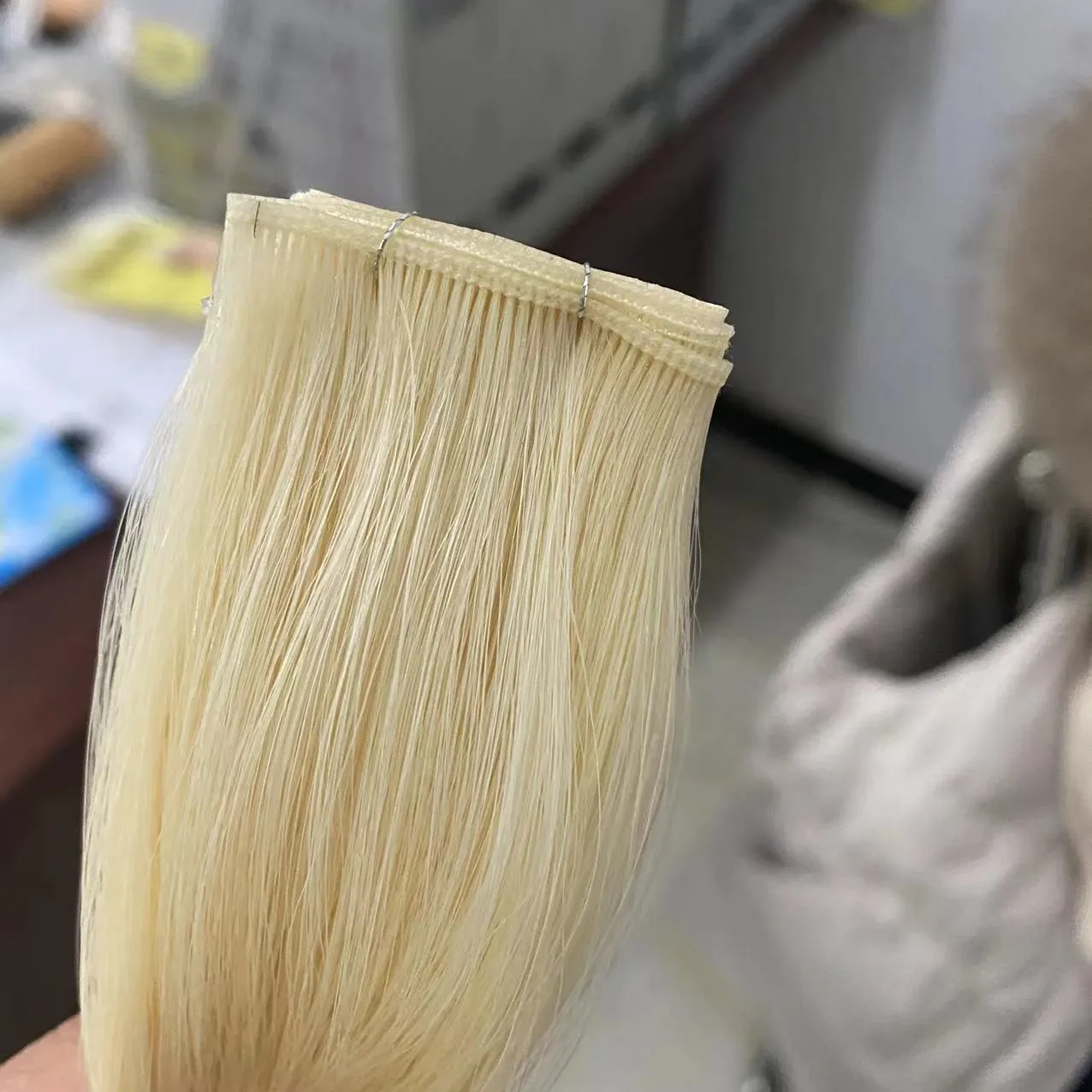 2022 Invisible 100% Human Hair Extension Thick Ends New Handtied Genius Weft