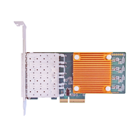 GRT G350AM4 Chip Quad Port 1GbE SFP Tarjeta de red de fibra óptica PCIe X4 Adaptador Ethernet