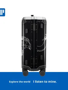 Valise de voyage Panlong en aluminium avec serrure à combinaison, 4 roues, légère, imperméable, design unisexe, 20 pouces, polyester - Product Image 2