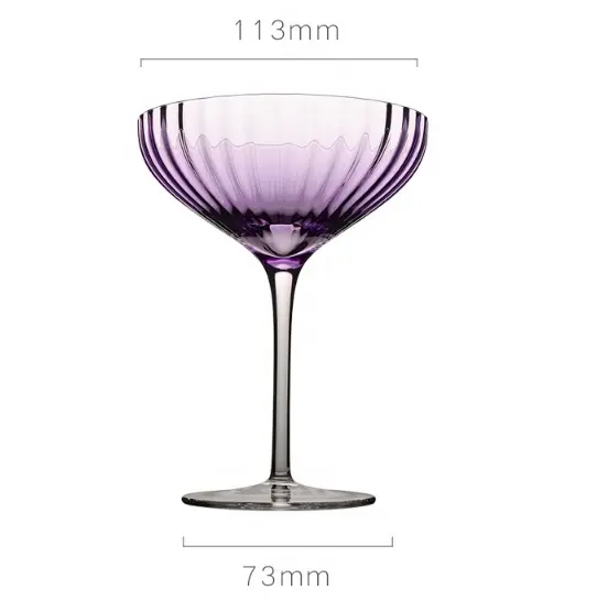 Nieuwe Paarse Verticale Beker Luxe Wijnglas In Kristalglas Thuis Dessert Beker