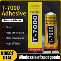 Colle noire transparente T7000-110ml pour réparation d'écran de téléphone portable, emballage individuel, accessoire de bricolage époxy pour le travail du bois, vente en gros