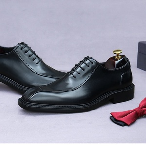 Zapatos de Novio, Zapatos Formales de Negocios de Cuero Genuino para Hombre, Zapatos Casuales de Cuero Estilo Británico para Hombre - Product Image 4