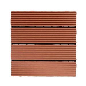 Dalles de terrasse carrées modernes en WPC 30x30cm - Installation rapide DIY, emboîtables, en composite pour balcon, jardin et cuisine - Product Image 4