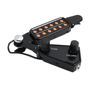 Pastilla magnética para guitarra acústica-Transductor de plástico montado en orificio de sonido con control de tono/volumen y cable de salida negro - Product Image 3