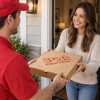 Boîtes à pizza rigides en carton ondulé écologiques HAIXING personnalisées avec impression de logo et emballage sur mesure