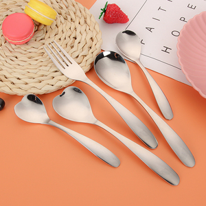 Hàn Quốc phong cách số lượng lớn thép không gỉ sâu súp muỗng nước sốt trái tim muỗng trái cây ngã ba cho làm cỏ bên món quà - Product Image 4