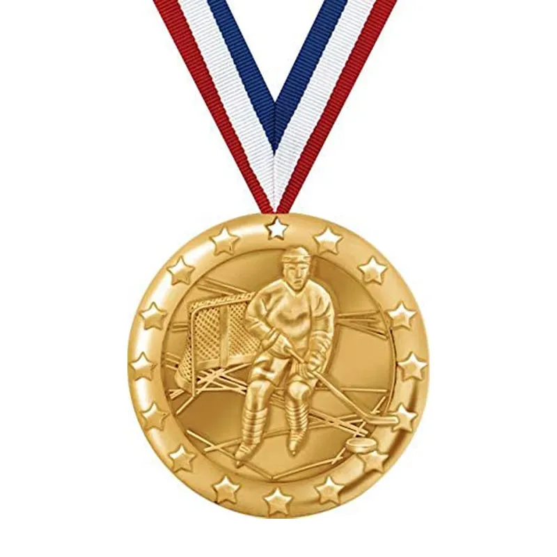 Medaille Leverancier Creëren Uw Eigen Make Custom Gegraveerde Vlakte Hoge Kwaliteit Hockey Medaille