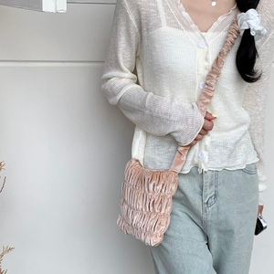 New Autumn Plush Soft Shoulder <b>Bag</b> Light Pink Mini Lipstick <b>Bag</b> Small Smooth Crossbody <b>Bags</b> - Product Image 6