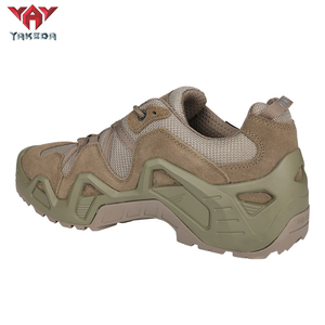 YAKEDA – bottes de randonnée antidérapantes pour homme, chaussures de <span class=keywords><strong>Combat</strong></span> pour l'entraînement en plein air, en cuir suédé, <span class=keywords><strong>Beige</strong></span>, noir - Product Image 2