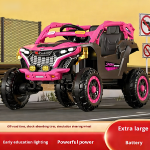 Jouets pour bébés Voiture électrique tout-terrain à quatre roues pour enfants Télécommandée Sièges en plastique Deux places Garçons Filles Âges 3-6 ans - Product Image 2