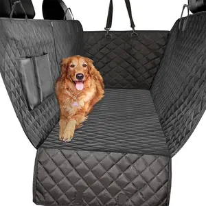 BunnyHi 100% étanche anti-rayures antidérapant chien voiture hamac 600D robuste chien housses de siège de voiture pour chiens pour siège arrière