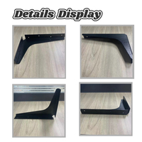 Support mural simple robuste pour étagère, en acier thermolaqué de 3,5 mm d'épaisseur, en forme de L, pour cuisine et garage