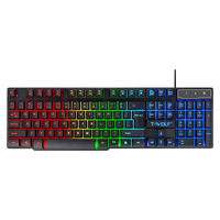 Clavier et souris filaires pour jeux, sensation mécanique, rétroéclairage pour PC de bureau, lumière LED arc-en-ciel