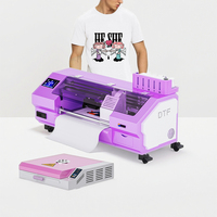 Printer DTF Format Besar ZYJJ Pink XP600 30cm Mesin Cetak Kaos untuk Usaha Kecil Transfer Panas Tekstil Otomatis