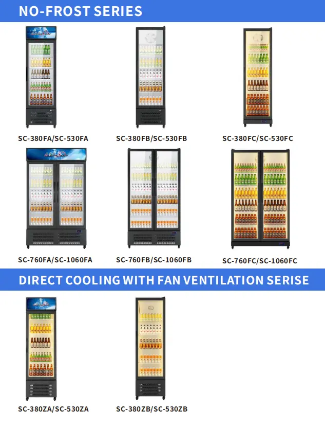 Restoran buzdolabı ticari ekran mağaza soğutucu Fan soğutma soğuk içecek buzdolabı