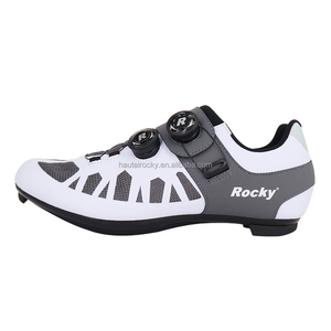 Chaussures de cyclisme sur route personnalisées OEM avec deux boucles rotatives, doublure en mesh respirant thermosoudé TPU, semelle antidérapante en nylon TPU. - Product Image 1
