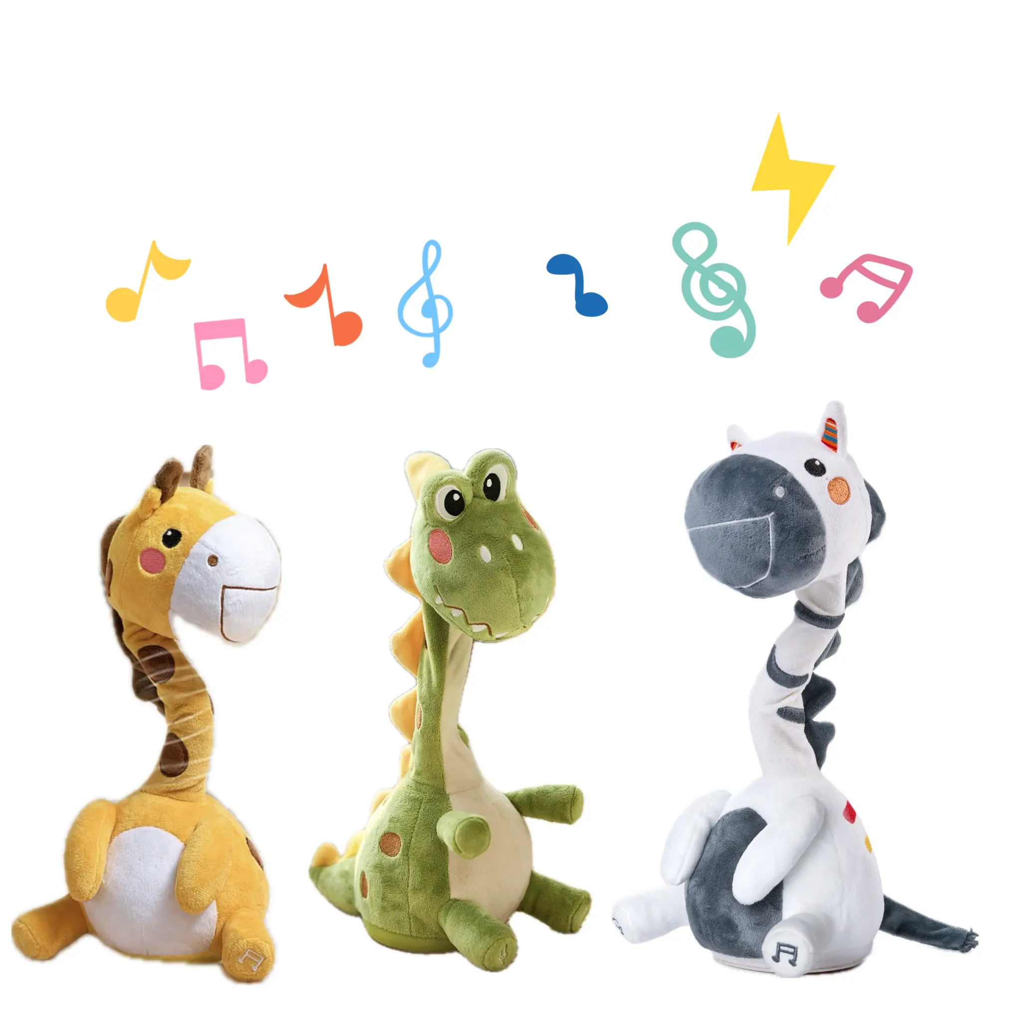 Tanzende und Sprechende Giraffenpuppe elektronisch weich plüsch Giraffen-Spielzeug singend interaktives Babyspielzeug für Jungen und Mädchen