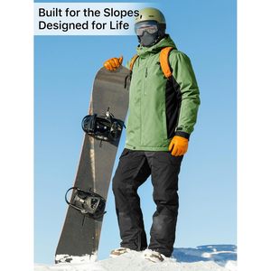 FOXA Men's <b>Waterproof</b> Ski <b>Jacket</b> Fleece Lined Warm Winter Hooded Snow Wear - Product Image 6