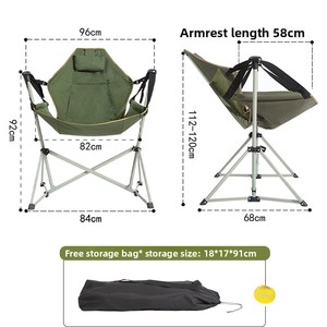 Sedia a dondolo pieghevole in tessuto Oxford pesca <span class=keywords><strong>campeggio</strong></span> appeso Casual <span class=keywords><strong>luna</strong></span> sdraiata sedia a dondolo a dondolo - Product Image 1